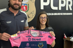 Delegada da PCPR participa de campanha contra a violência contra a mulher
