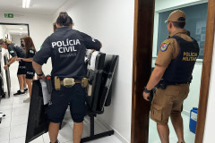 PCPR e PMPR apreendem mais de 100 televisores durante operação em combate ao estelionato em Matinhos