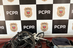 PCPR prende dois homens em flagrante por furto e receptação de fios de cobre em Dois Vizinhos 