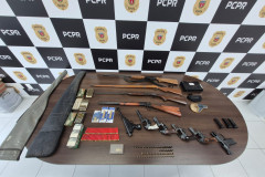 PCPR apreende nove armas e grande quantidade de munições em São José dos Pinhais