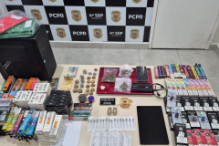 PCPR apreende drogas, anabolizantes e cigarros eletrônicos durante operação em União da Vitória