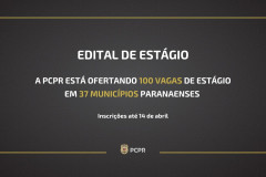 PCPR oferta 100 vagas de estágio em 37 municípios paranaenses 