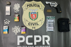 PCPR prende homem por tráfico de drogas e posse ilegal de arma de fogo em Cornélio Procópio 
