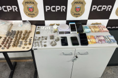 PCPR e PMPR prendem três pessoas por tráfico de drogas na divisa entre Curitiba e Almirante Tamandaré