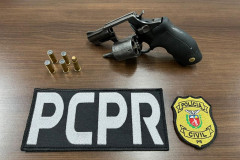 PCPR prende homem em flagrante por posse ilegal de arma de fogo em Pinhais 