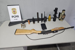 PCPR e PMPR prendem homem em flagrante pela caça de animais silvestres e porte de arma de fogo em Cianorte 