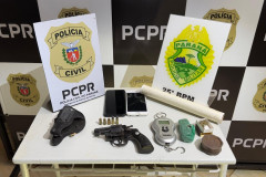 PCPR e PMPR prendem dois homens em flagrante durante operação em Pérola