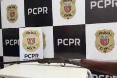 PCPR e PMPR prendem homem em flagrante por posse irregular de arma de fogo em Pérola