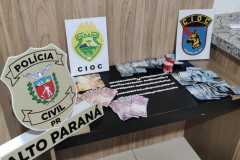 PCPR prende três pessoas por tráfico e associação ao tráfico de drogas em Alto Paraná