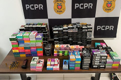 PCPR prende mulher em flagrante por posse de munições e carga de cigarros eletrônicos em Fazenda Rio Grande