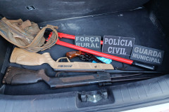 PCPR apreende armas de fogo durante operação em Cascavel