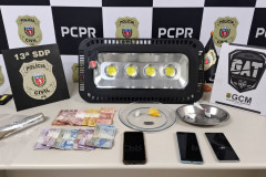 PCPR prende três pessoas em flagrante pelo crime de tráfico de drogas em Ponta Grossa
