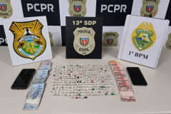 PCPR, PMPR e GCM prende homem em flagrante condenado por tráfico de drogas em Ponta Grossa