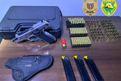 PCPR e PMPR prendem homem em flagrante por posse irregular de arma de fogo em Porto Vitória 