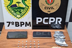 PCPR e PMPR prendem dois homens por tráfico e associação ao tráfico de drogas em Rondon