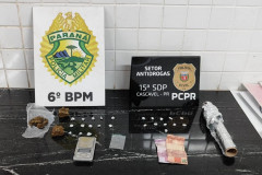 PCPR prende casal em flagrante por tráfico de drogas e apreende entorpecentes em Cascavel 