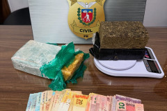 PCPR apreende dois adolescentes e cerca de 1,9 quilos de entorpecentes em Santo Antônio da Platina 