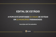 PCPR oferta 54 vagas de estágio em 22 municípios paranaenses 