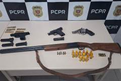 PCPR prende dois homens por posse irregular de arma de fogo em Piraí do Sul