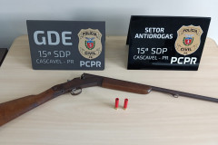 PCPR prende homem em flagrante por posse irregular de arma de fogo em Cascavel 