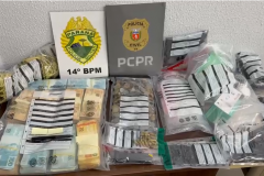 PCPR prende quatro pessoas e apreende arma e R$ 145 mil em Foz do Iguaçu