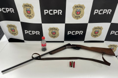 PCPR e PMPR prende em flagrante homem por posse irregular de arma de fogo e munições em Assaí