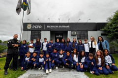 PCPR recebe alunos para palestra e visita na Delegacia de Palmeira