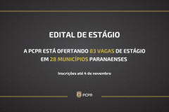 PCPR oferta 83 vagas de estágio em 28 municípios paranaenses