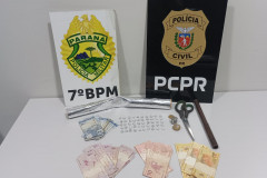 PCPR e PMPR prendem duas pessoas em flagrante por tráfico e associação ao tráfico de drogas em Rondon