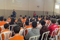 PCPR realiza palestra sobre combate à criminalidade em uma escola em Palmeira