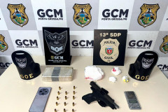PCPR e GCM prendem homem por  roubo e tráfico de drogas em Ponta Grossa