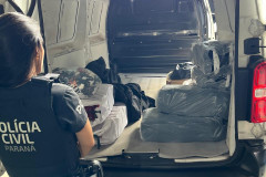 PCPR apreende materiais que seriam utilizados na falsificação de bonés em Apucarana