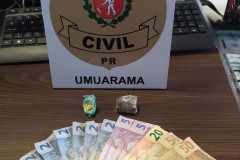 PCPR prende casal em flagrante por tráfico de drogas em Umuarama 