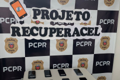 PCPR realizou a devolução de aparelhos celulares furtados em São Mateus do Sul