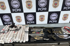 PCPR apreende cerca de 30 quilos de explosivos e armas de fogo em Piraquara 