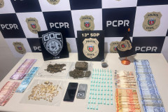 PCPR e GCM prendem em casal em flagrante por tráfico de drogas em Ponta Grossa