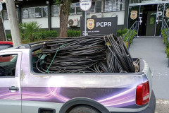 PCPR prende homem em flagrante por receptação de uma tonelada de cabos de telefonia em Curitiba