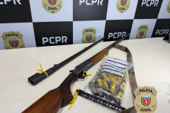 PCPR prende jovem em flagrante por posse ilegal de arma de fogo durante cumprimento de mandado em Tuneiras do Oeste