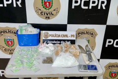 PCPR localiza esconderijo e apreende diversas porções de drogas em Jandaia do Sul