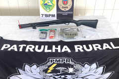 PCPR e PMPR prendem homem por comércio irregular de fauna silvestre e por ilegal de arma de fogo em Goioerê
