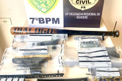 PCPR e PMPR prendem homem em flagrante por posse ilegal de arma de fogo de uso restrito em Goioerê