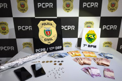 PCPR prende cinco pessoas durante ações contra o tráfico de drogas realizadas no Oeste 