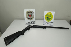PCPR e PMPR apreendem arma de fogo durante investigação de maus-tratos contra um gato em Fernandes Pinheiro
