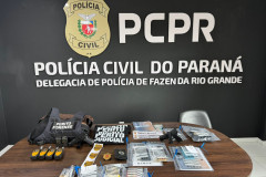 PCPR apreende simulacros de armas de fogo e falsos distintivos durante ação em Fazenda Rio Grande
