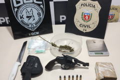 PCPR e GCM prendem homem e fecham ponto de tráfico de drogas em Ponta Grossa