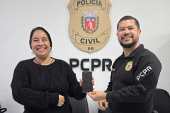 PCPR recupera celular furtado e devolve aparelho à vítima em Fazenda Rio Grande
