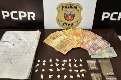 PCPR prende homem e apreende adolescente por tráfico de drogas e corrupção de menores em Fazenda Rio Grande