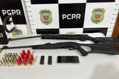 PCPR prende dois homens e apreende armas e munições durante operação em Irati