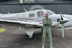 Com seu primeiro comandante de avião, PCPR intensifica uso de aeronave de asa fixa