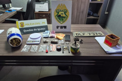 PCPR e PMPR prendem um casal por tráfico de drogas em Quedas do Iguaçu
